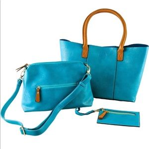 NWT-Sofia Vitali 3-in-1 faux leather purse set